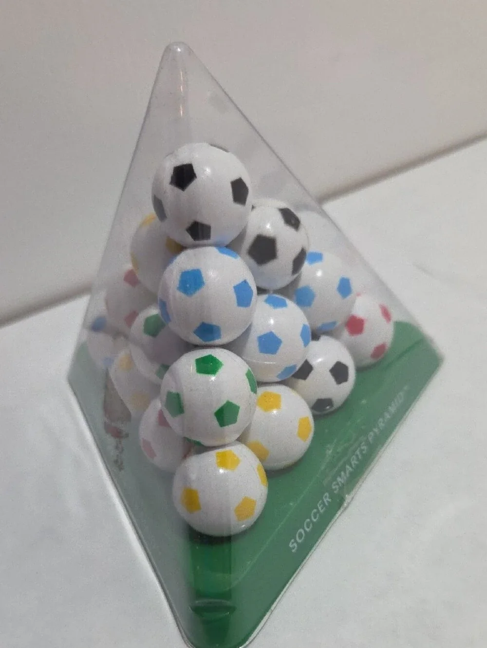 Soccer Smarts Pyramid Puzzle - White with Multicolor Soccer Balls